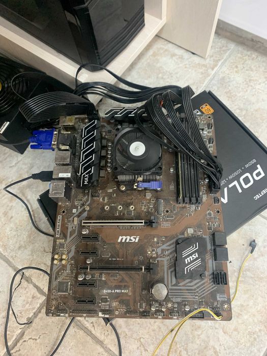 Материнська плата MSI B450-A Pro Max AMD 200GE 3.2 GHz ddr4 4g 2 комп.