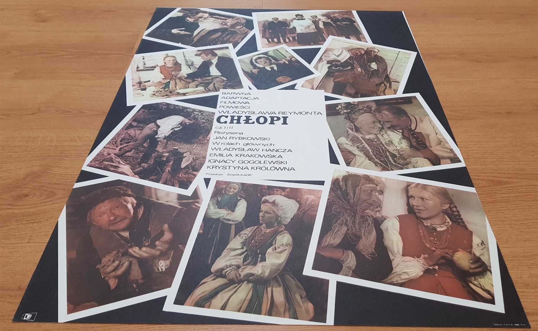 CHŁOPI Oryginalny plakat filmowy 1973 Lipiński RARE