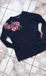 Sweter damski w kwiaty