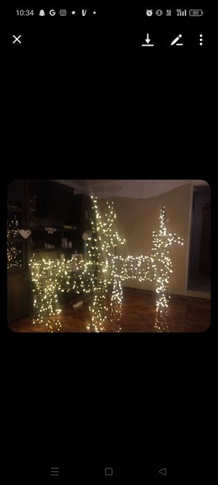 Renifery świecące Boże Narodzenie