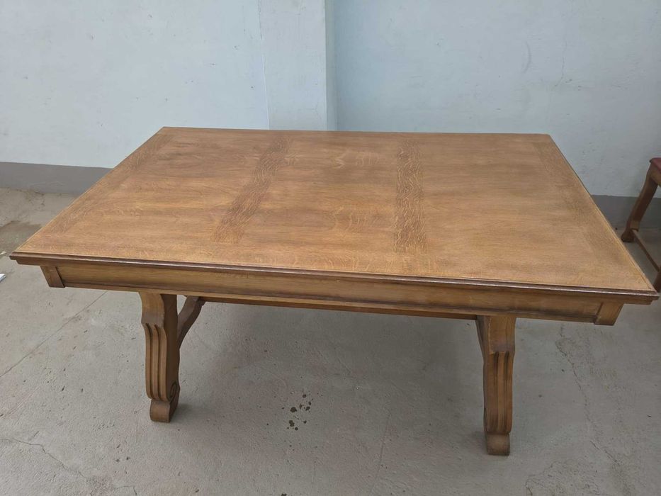 Stół solidny dębowy + 6 krzeseł