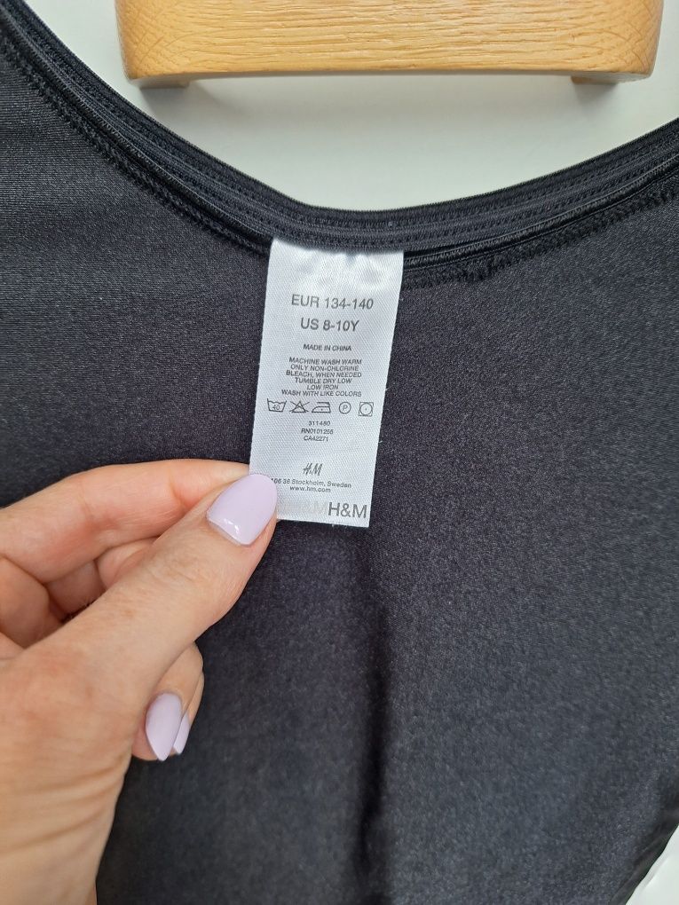 Body H&M czarne 134/140 do tańca