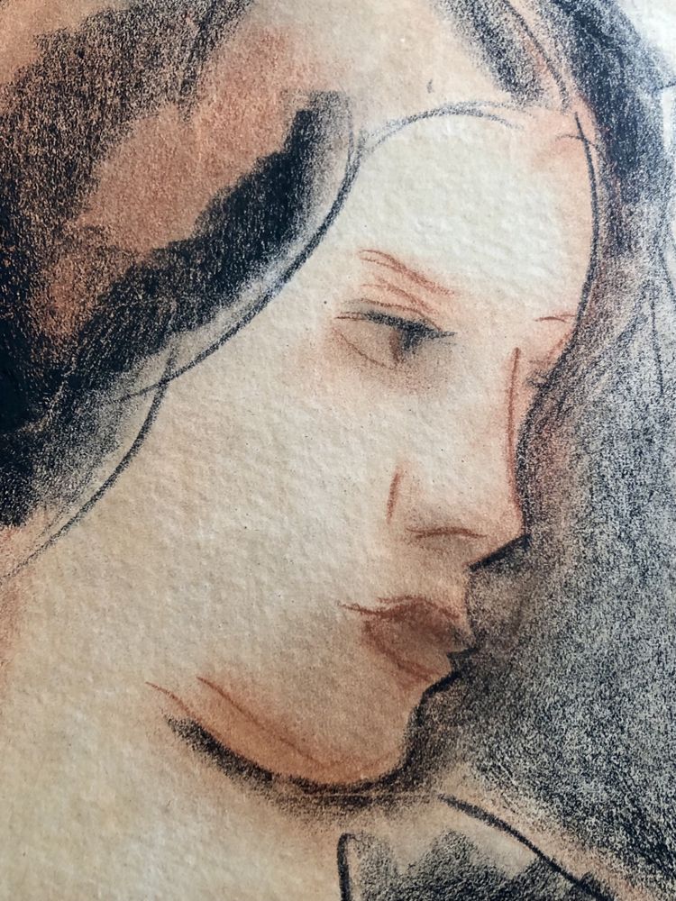 Obraz Maksymilian Feuerring Pastel Portret obraz Art Deco