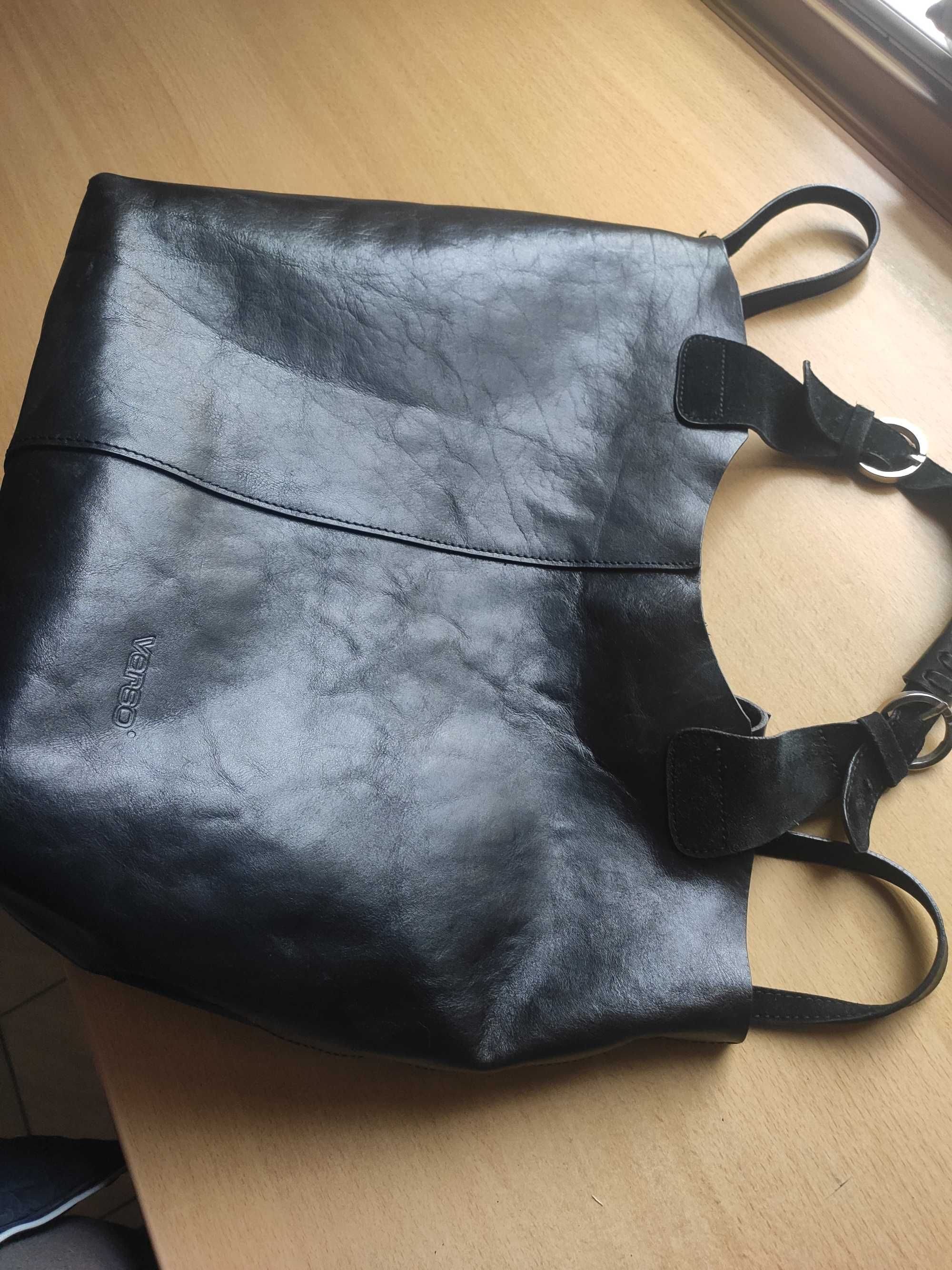 Torebka skóra naturalna VERSO duża shopper bag