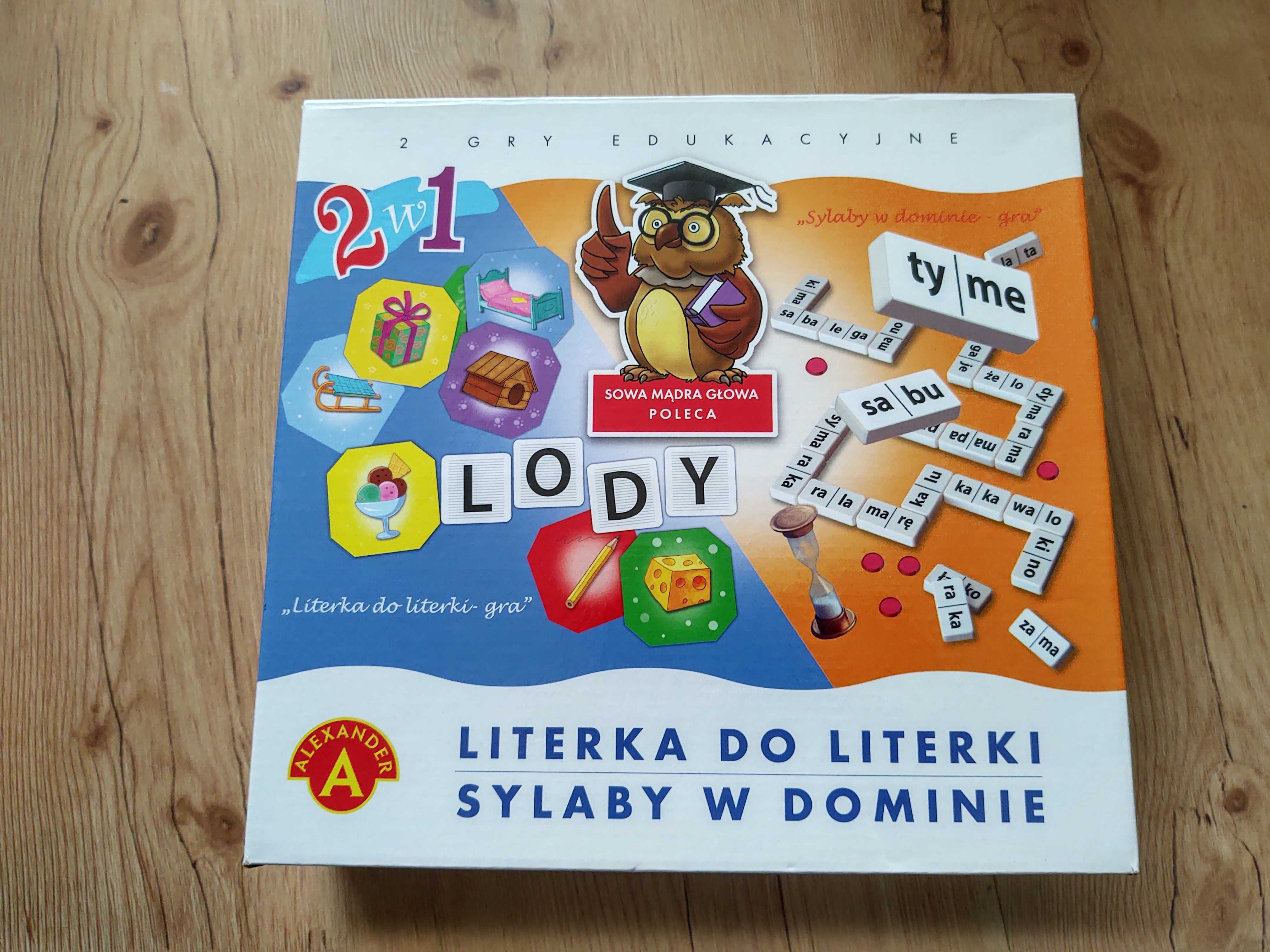 Dwie gry: Literka do literki + Sylaby w dominie Alexander