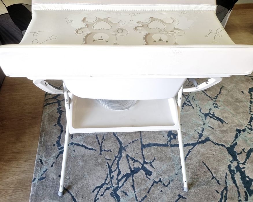 Banheira e Cômoda para Bebê Brevi Lindo (Meu Pequeno Urso)