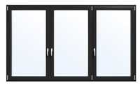 Aluminiowe drzwi tarasowe i balkonowe wys 2200, łączna szer 2400