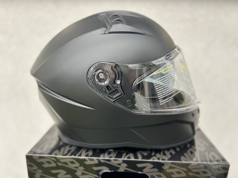 Kask motocyklowy NAXA f35 rozmiar XL 61-62cm, czarny matt, Blenda!