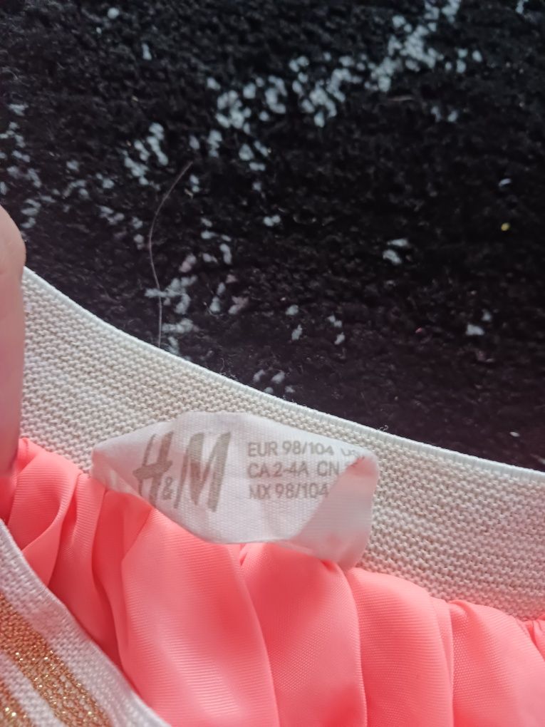 Spódnica H&M 98-104 tiulowa pomarańczowa koralowa