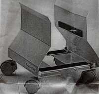 EXPONENT -  wózek, podstawka na kółkach pod komputer PC Szara Vintage