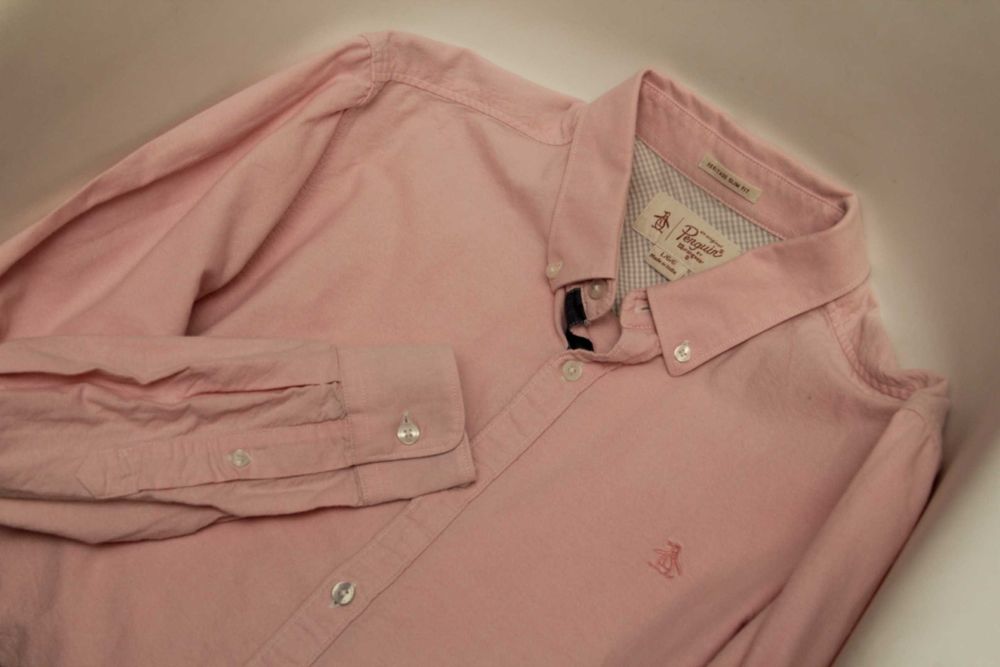 Penguin L Heritage Slim fit рубашка их плотного хлопка