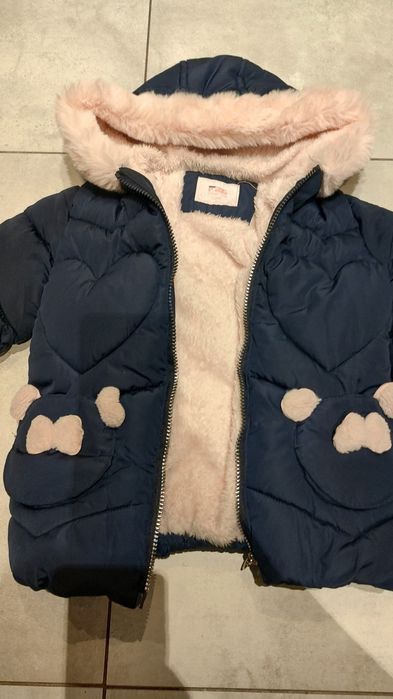Kurtka gruba ciepła na mróz dla dziewczynki 4/5 lat