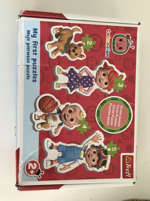 Zestaw 5 różnych rodzajów puzzli dla najmlodszych Cocomelon zwierzątka