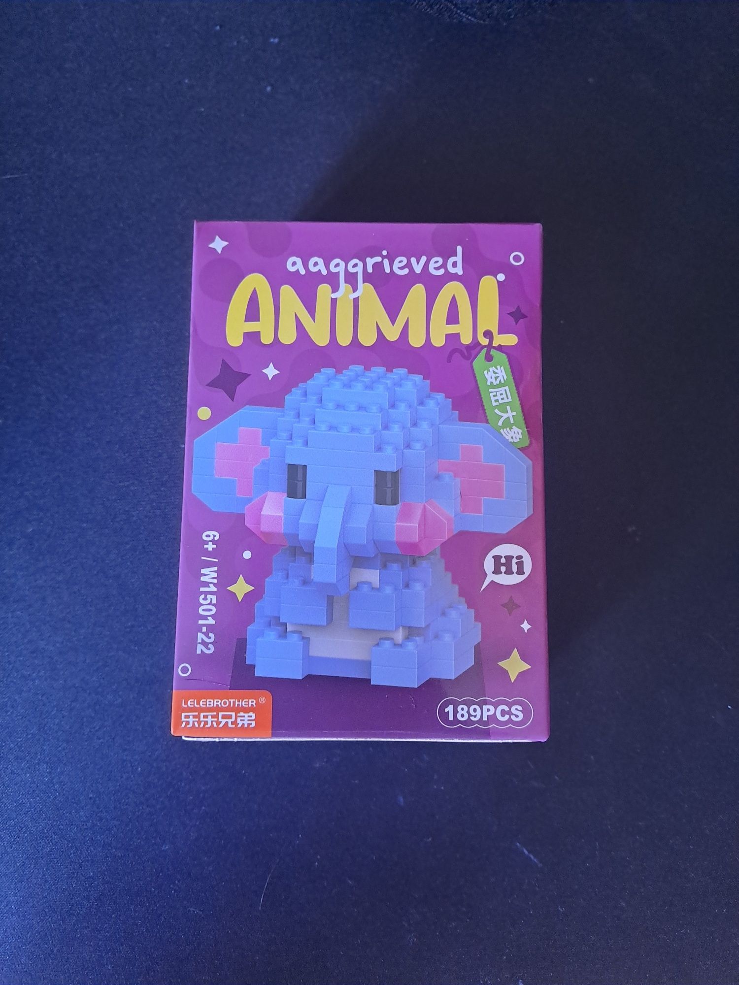 Mini blocos de montar elefante