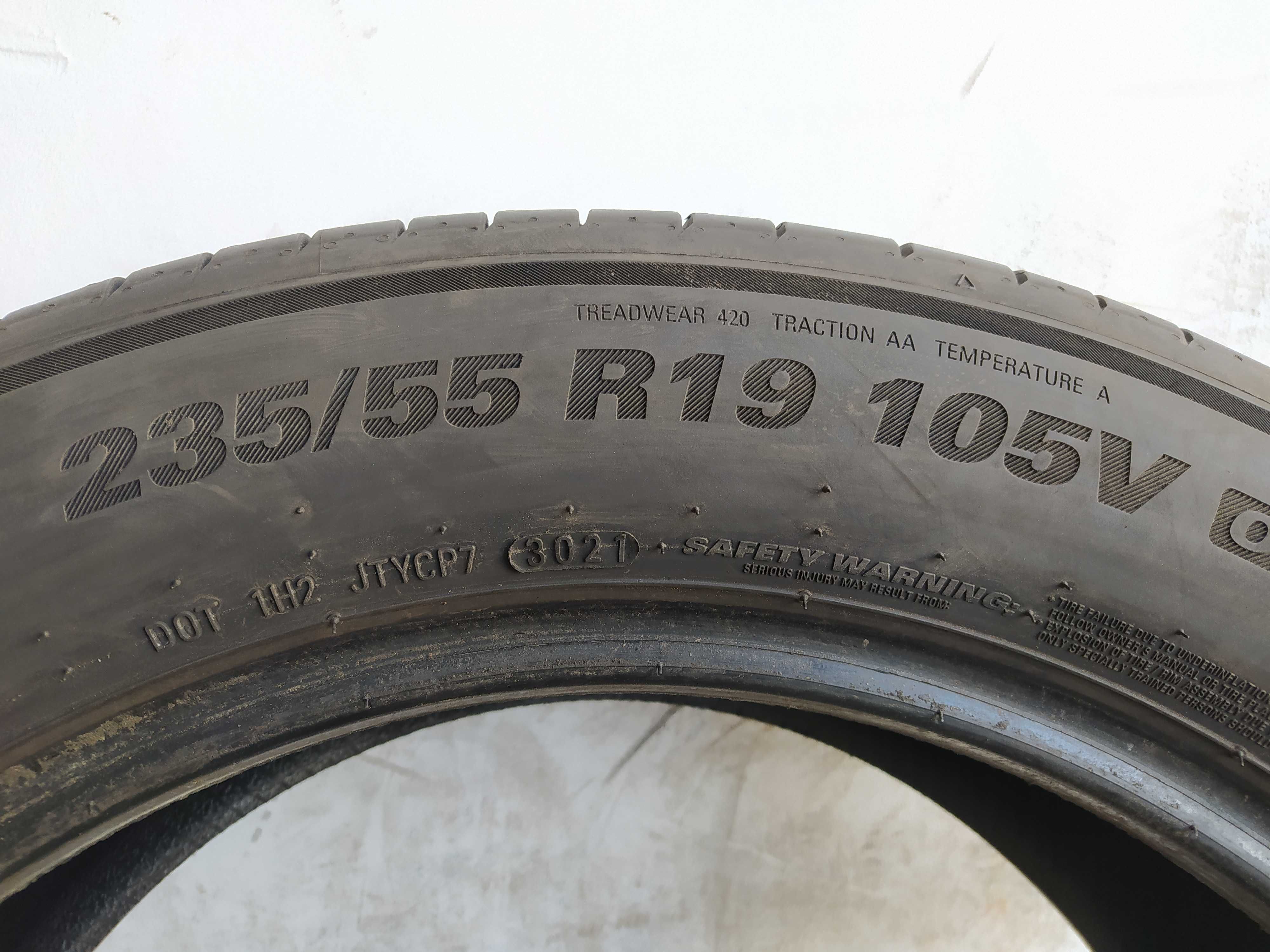 1x235/55R19 Kumho Ecsta PS71, 2021 rok, 105V, bieżnik 7,2mm