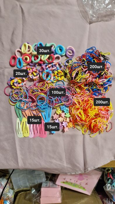 Резинки заколки для дівчаток набір