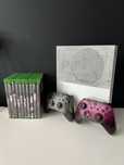 XBOX ONE S 1TB + 3 pady i 10 gier