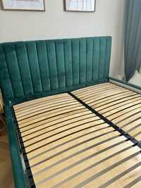Łóżko Sypialnia tapicerowane butelkowa zieleń 180
