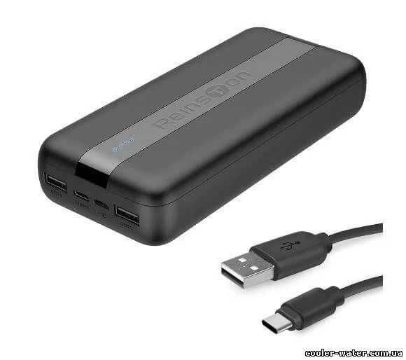 Power Bank ReinsTon EPB027 20000 mAh Black зовнішній акумулятор