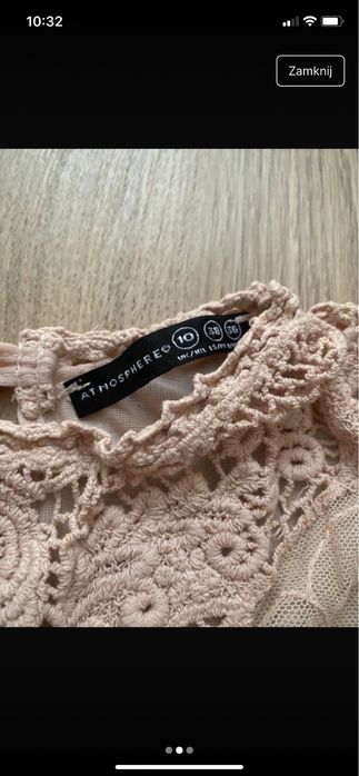 Bluzka zwiewna letnia siateczka koronka elegancka atmosphere