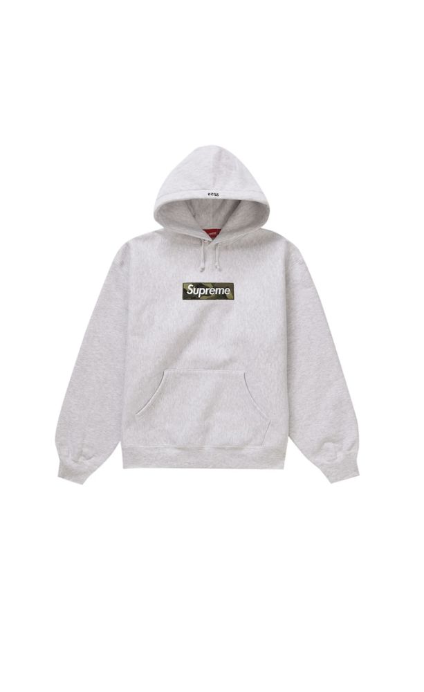 Новая Худи Supreme Box Logo Hooded Sweatshirt Ash Grey Hoodie Оригинал