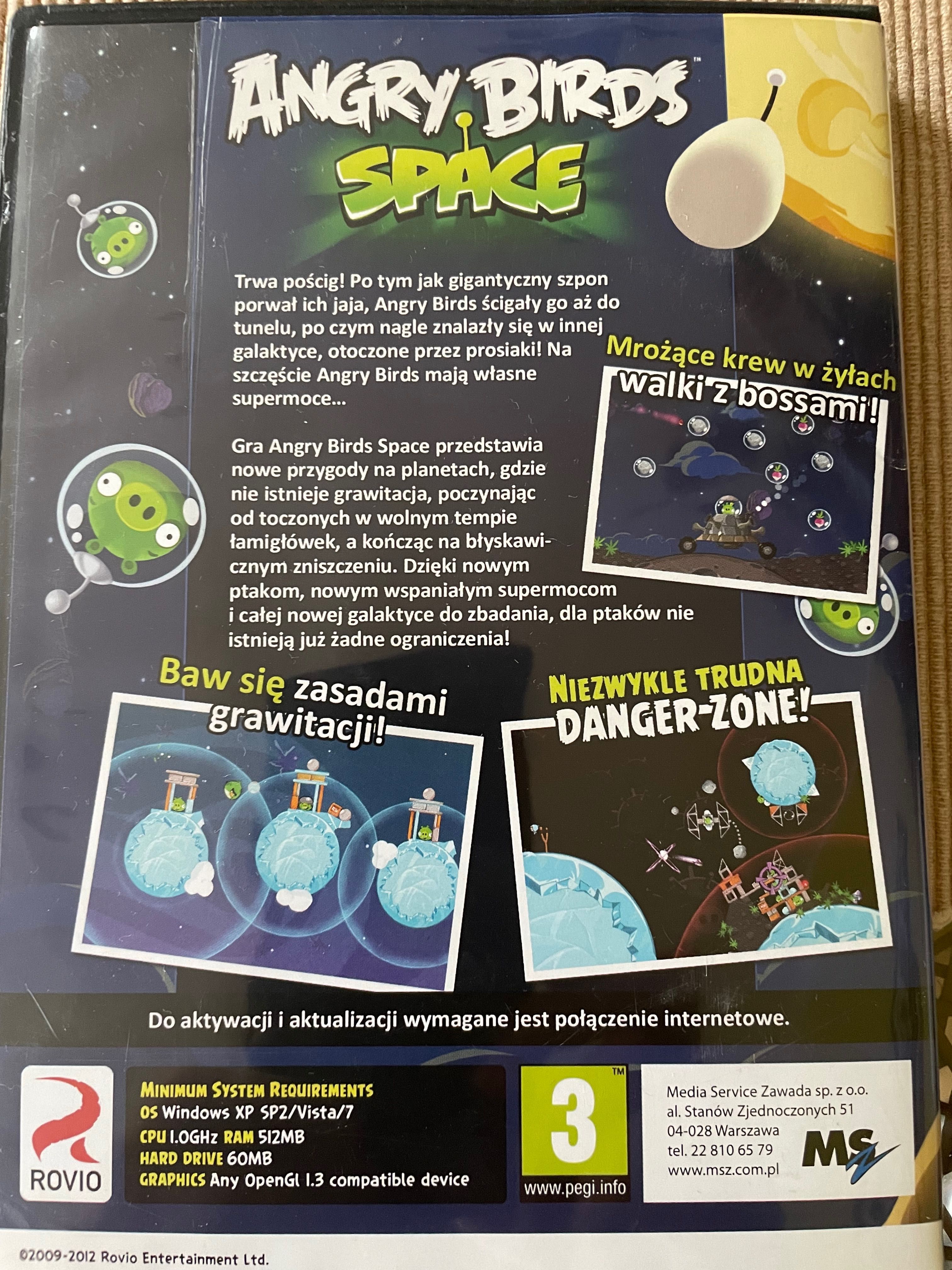 Gra na PC Angry Birds Space, wiek od 3 lat