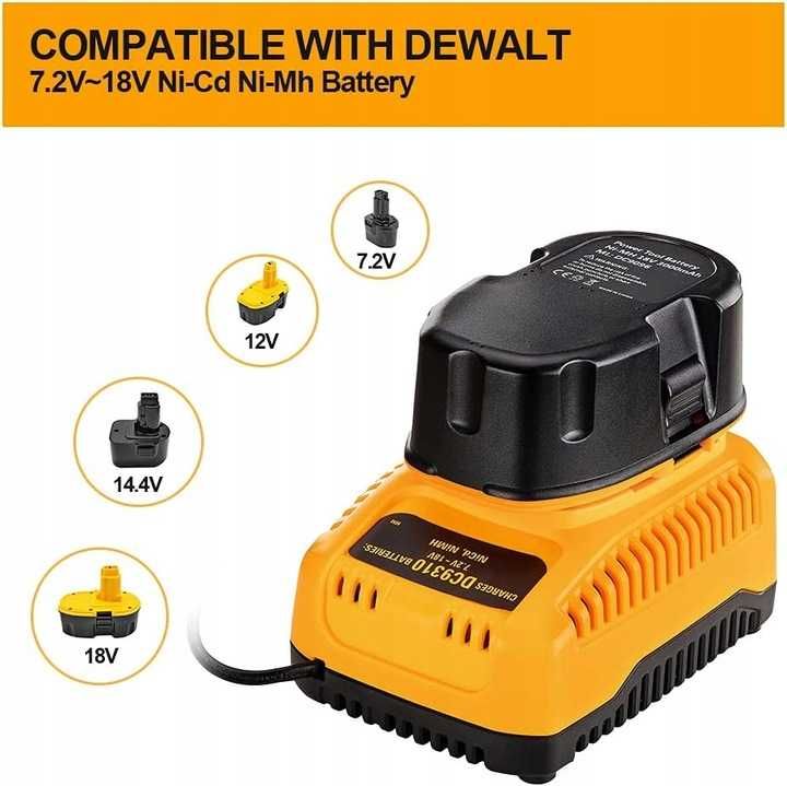 Ładowarka do baterii DeWalt DC9310 7,2 V-18 V nowa, gwarancja