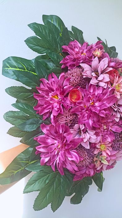 Wiązanka Nagrobna Fuksja Rękodzieło Wszystkich Świętych Stabilizowany