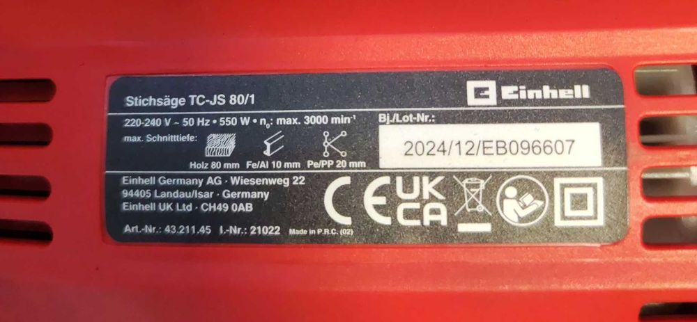 Wyrzynarka EINHELL TC-JS 80/1 / Nowy Lombard / Tarnowskie Góry