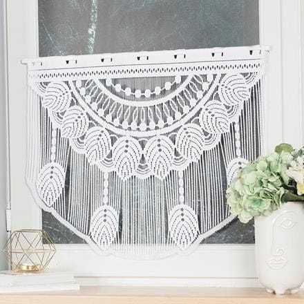 Modna firana typu Makrama, firany zazdrostki, firany do kuchni, sklep