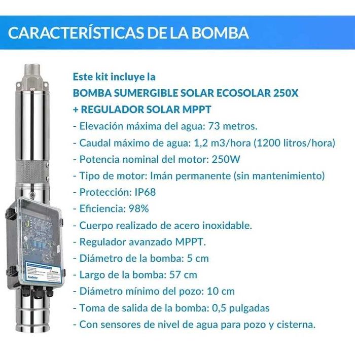 Bomba Furo / poco Energia solar 70M