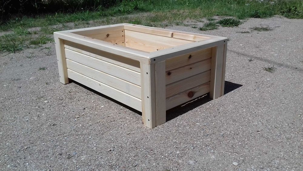 Donica ogrodowa drewniana solidna naturalna eko