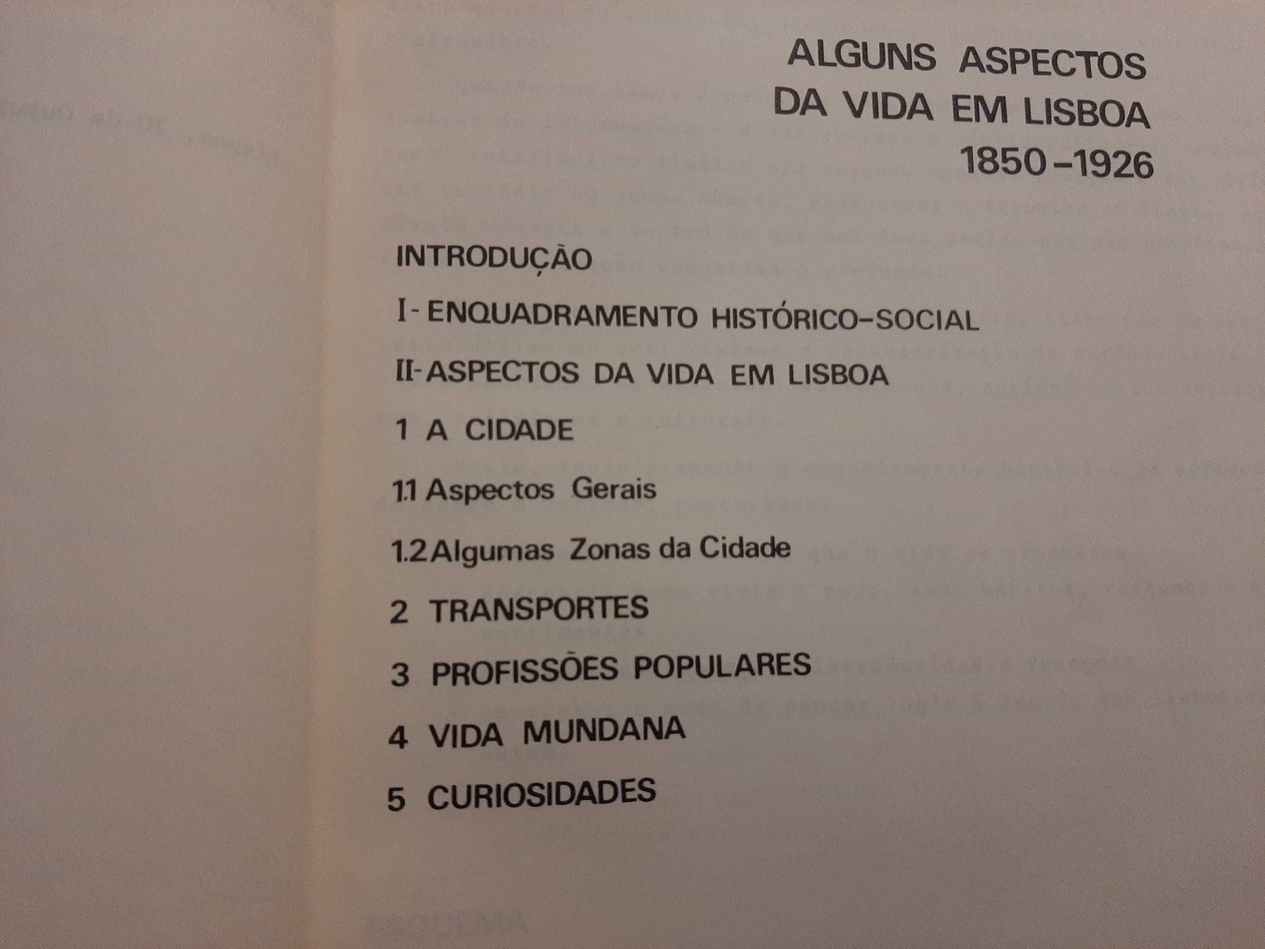 Alguns aspectos da vida em Lisboa 1850a1926