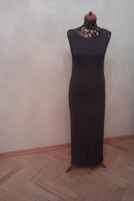 Sukienka Włoska z Dzianiny - Czarna lub Szara GIORGIA