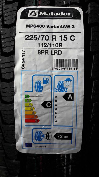 2szt. opony całoroczne 225/70R15C Matador MPS400 W-wa