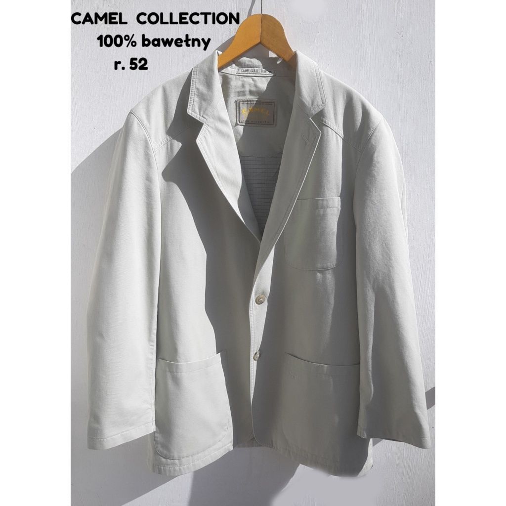 Camel Collection marynarka męska blezer 100% bawełny beż r.52