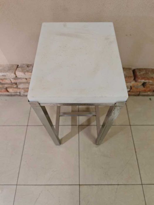 Kloc masarski 40x50 cm – poliuretanowy blat 5 cm, podstawa nierdzewna