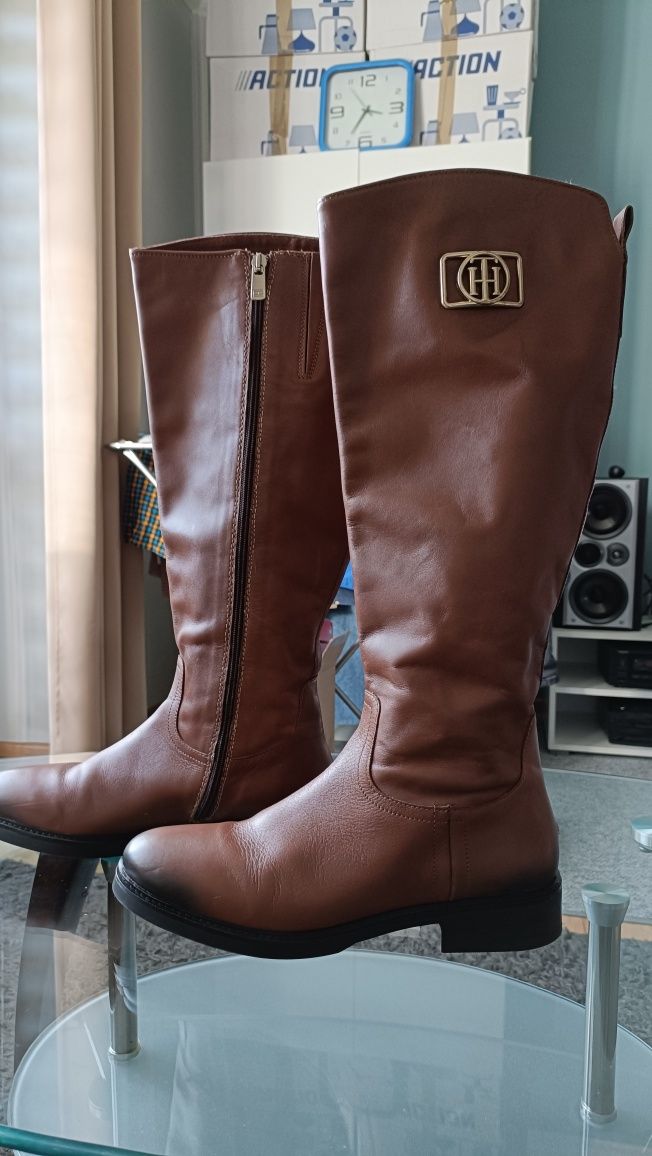 Tommy Hilfiger kozaki damskie roz 41 skóra naturalna
