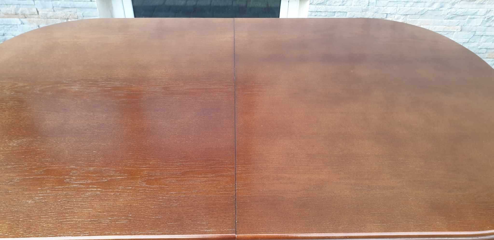 Stół w okleinie drewnianej dębowej, rozkładany 160x80x200