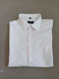 Biała męska koszula 44 krótki rękaw 176-186
