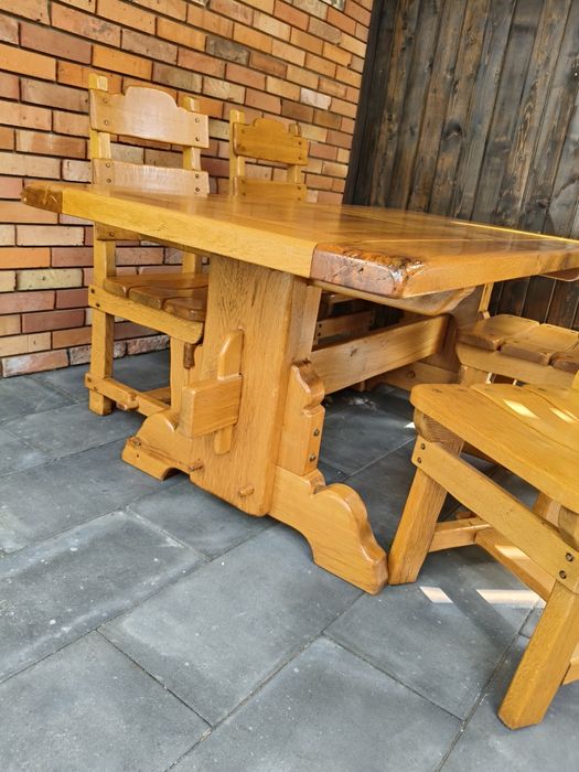 Stół dębowy + 4 krzesła