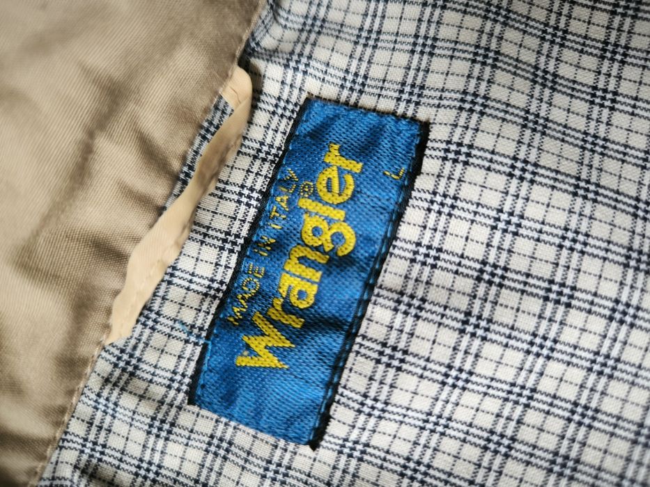 Wrangler Harrington Jacket szwedka L kurtka męska beż Made in Italy vi