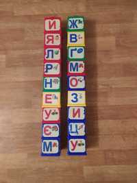Дитячі кубики з літерами Юніка “Абетка” 18шт