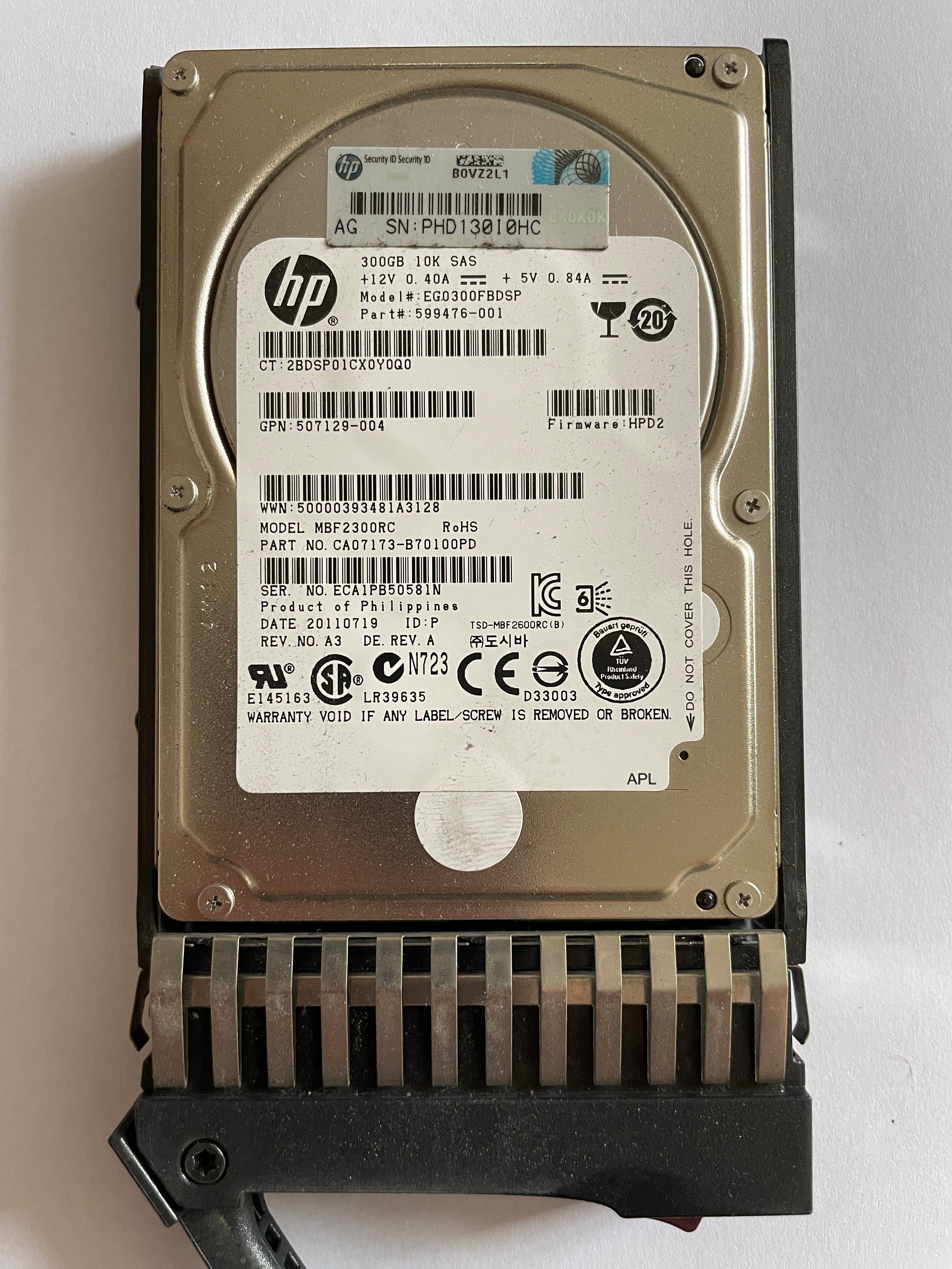 HDD SAS 300GB 6G 10K