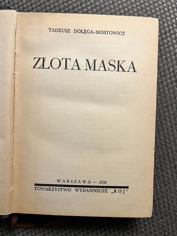 Tadeusz Dołęga–Mostowicz ZŁOTA MASKA