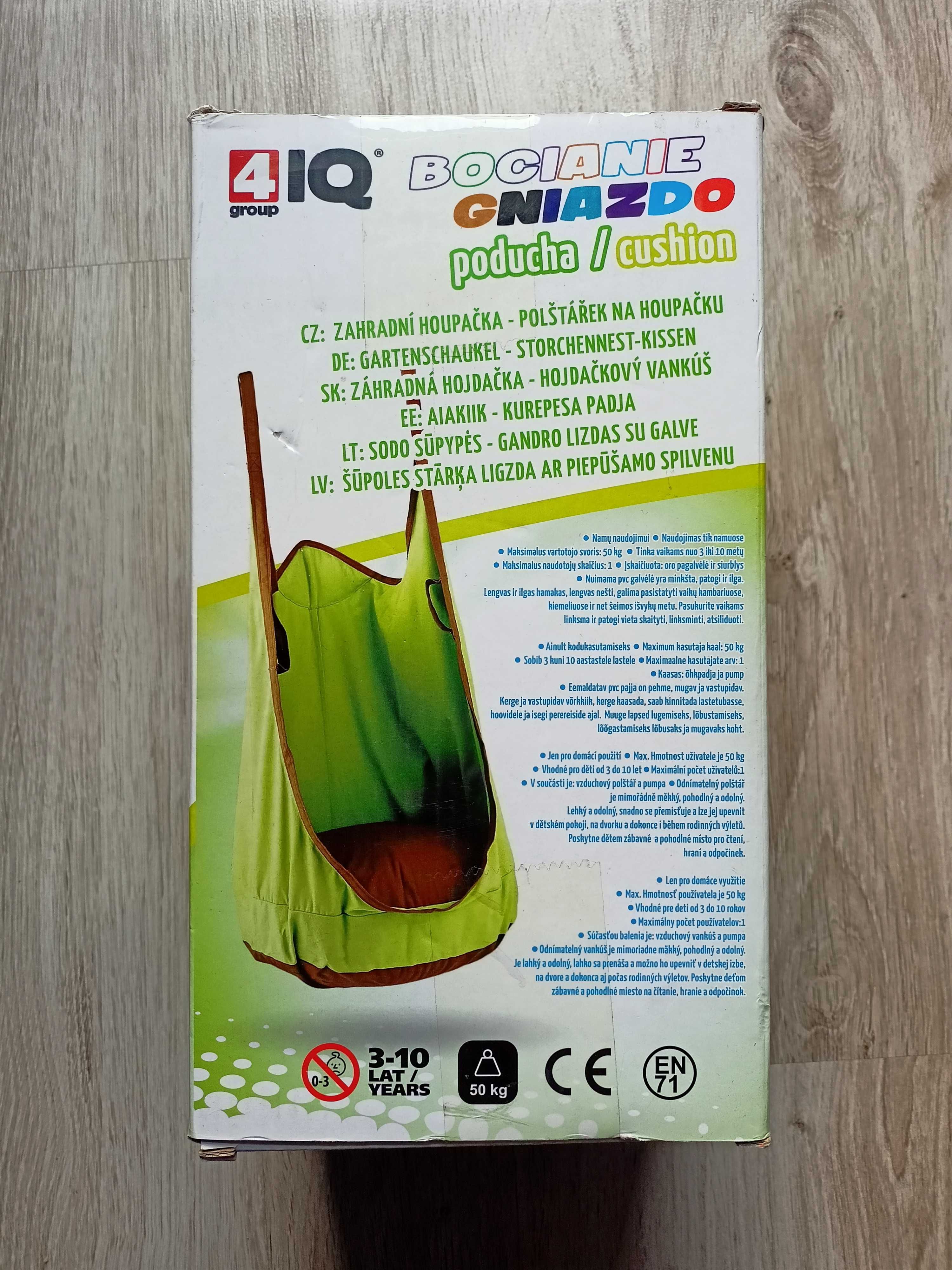 NOWA Huśtawka Siedzisko bocianie gniazdo z poduchą do domu i na ogród
