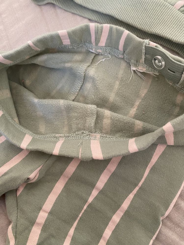 Komplet w paski H&M 68 meszek bluza legginsy regulacja w pasie