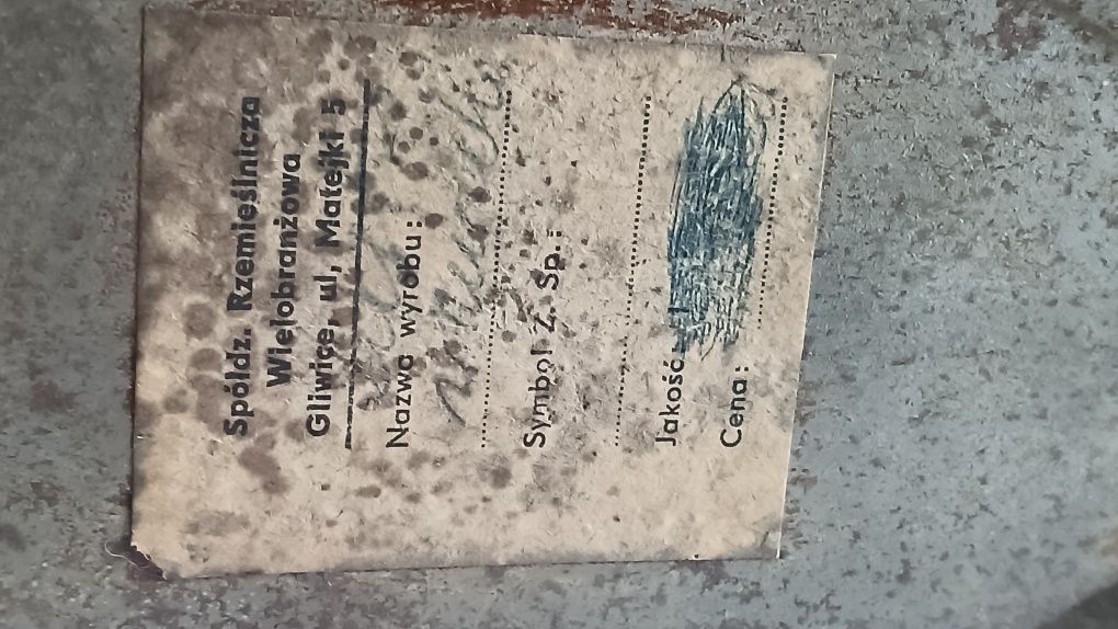Stare sygnowane lustro obrotowe metaloplastyka miedż - Gliwice