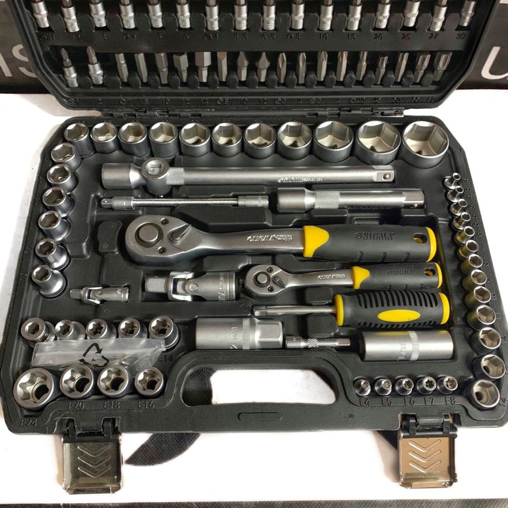 Набор инструментов Sigma 114ед. 1/4, 1/2 (4-32мм) + УДАРНЫЕ ГОЛОВКИ!