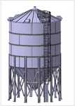 Silos lejowy 100t Średnica 5,5  wys 9m zbiornik KBKS POLAND NOWY MODEL